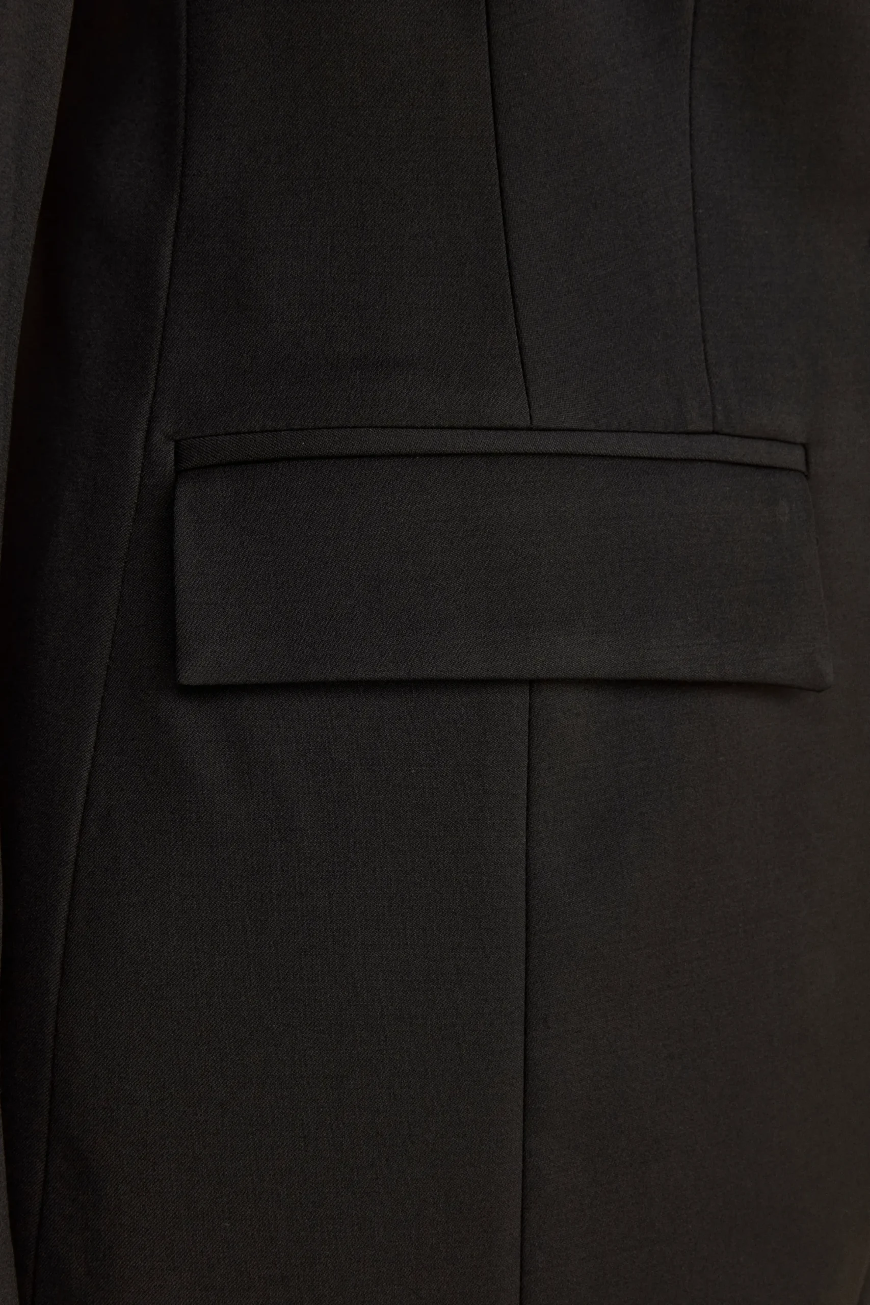 Tailleur Monopetto con Revers Classico in Lana Vergine - NERO