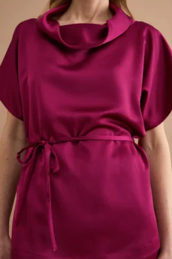 Top Elegante con Drappeggio e Coulisse - MAGENTA