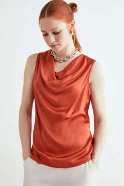 Top elegante in raso - PAPRICA