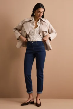 Trench Corto Doppiopetto in Cotone - SABBIA