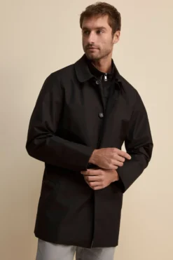 Trench Impermeabile con Pettorina - NERO
