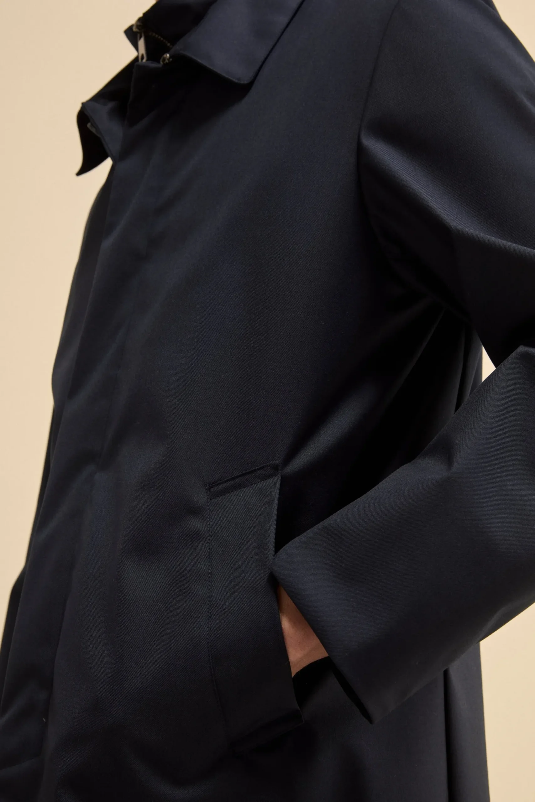 Trench Impermeabile con Pettorina - BLU
