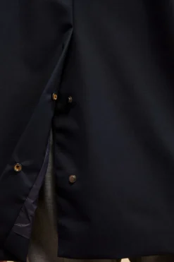 Trench Impermeabile con Pettorina - BLU