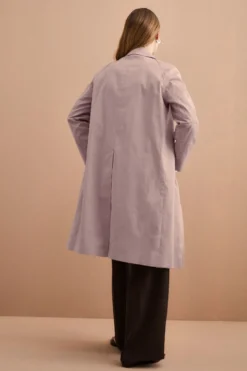 Trench Monopetto Foderato con Collo a Camicia - SABBIA