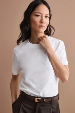 T-Shirt Boxy in Cotone - BIANCO