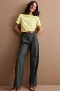 T-Shirt Boxy in Cotone - GIALLO CHIARO