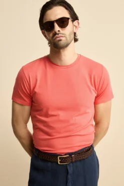 T-Shirt Girocollo in Jersey di Cotone - GERANIO