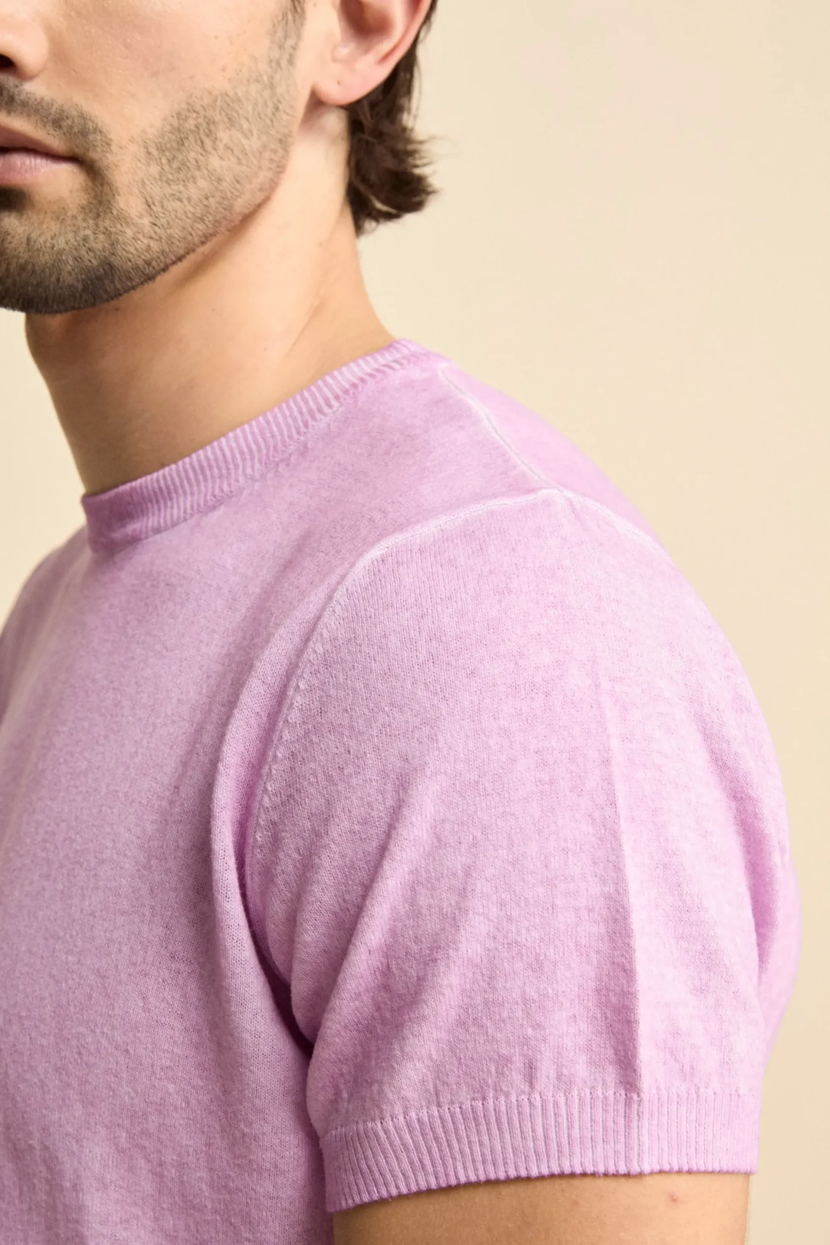 T-Shirt Rasata in Cotone Crêpe - LILLA