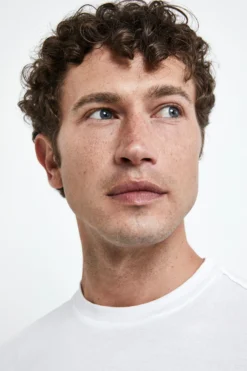 T-Shirt Slim in Filo di Scozia - BIANCO